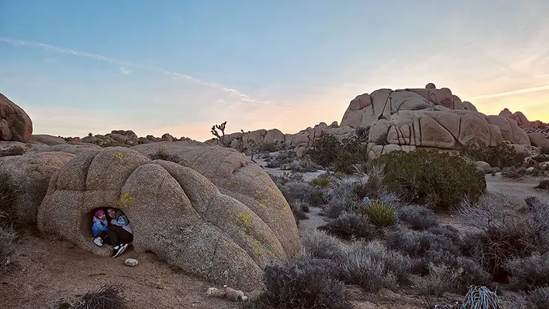 Natural sheltered spot among the rocks