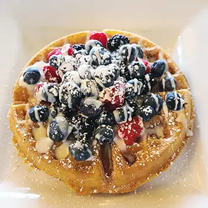 Churro Waffle with mixed berries